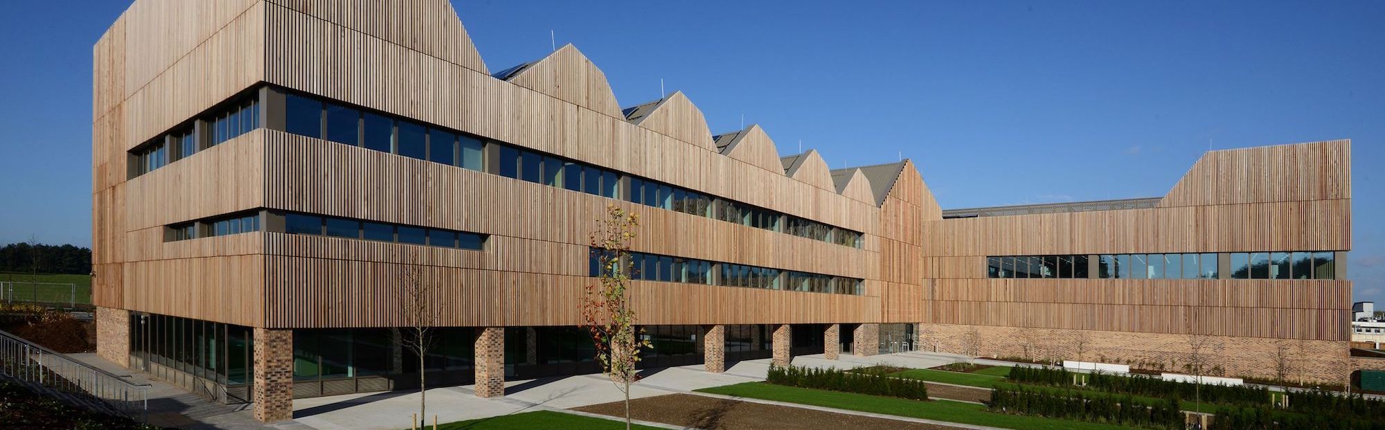 BCL Timber Cladding Panel Systems installed at the Bob Champion Research & Education Building, UEA
