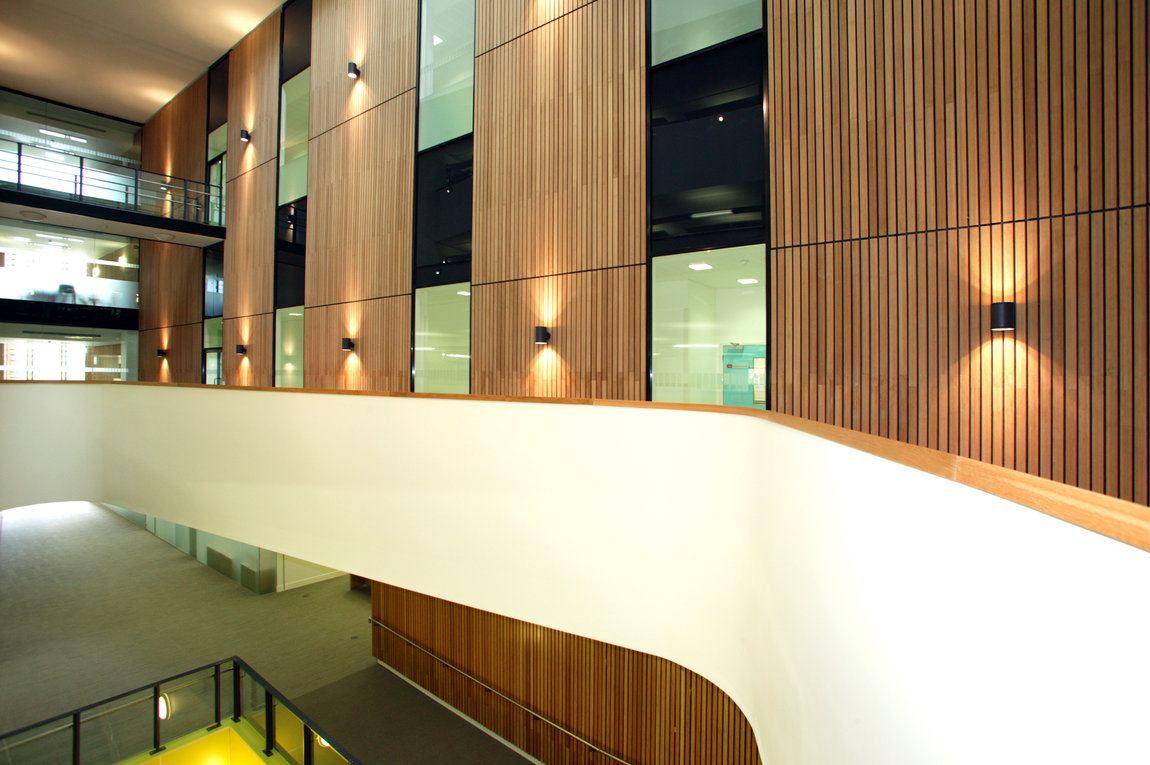 BCL wooden slatted walls at Building 85 Southampton