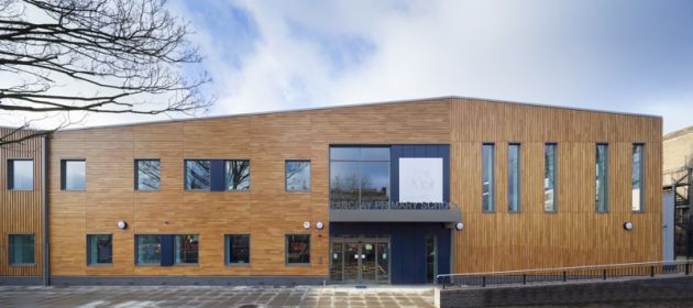 BCL timber cladding at Barclays School Waltham Forest