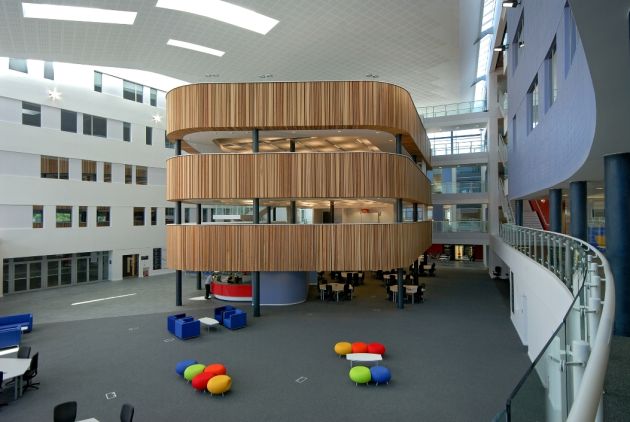 BCL wooden slat wall Panels at Walsall College of Arts & Technology